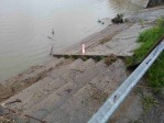 Nejvyšší hladina popovického rybníka - šipka Nejvyšší hladina popovického rybníka - šipka